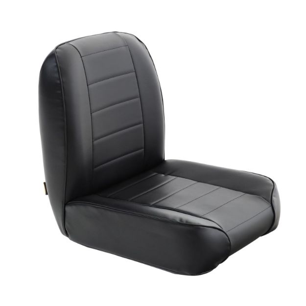 Picture of Front Seat 55-76 Jeep CJ Low Back Bucket Vinyl Black Smittybilt