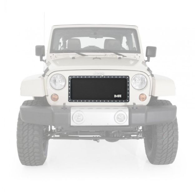 Picture of M1 S/S Wire Mesh Grille 07-18 Wrangler JK Black Smittybilt