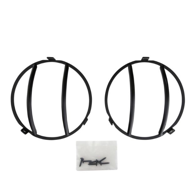 Picture of Euro Head Light Guards 97-06 Wrangler TJ/LJ Black 2 Piece Smittybilt