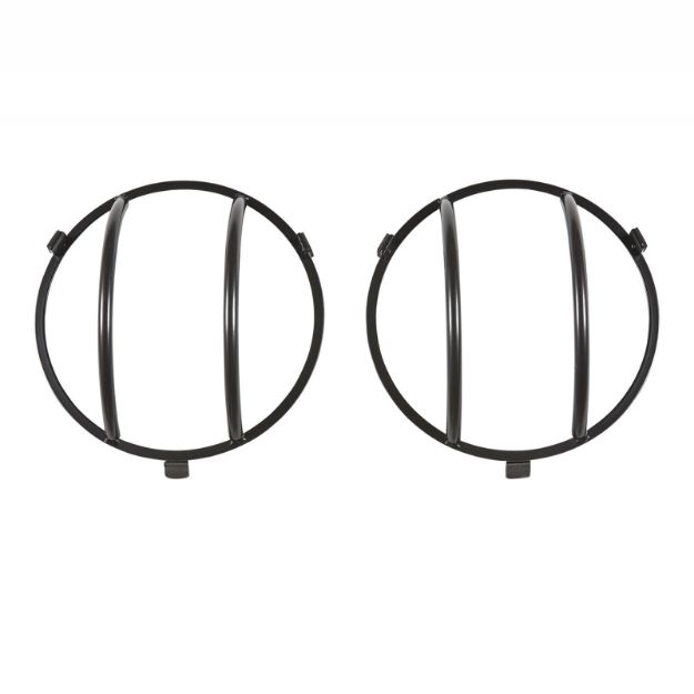 Picture of Euro Head Light Guards 07-18 Wrangler JK Black 2 Piece Smittybilt