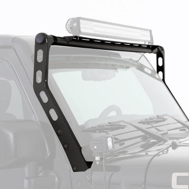 Picture of XRC Light Bar 07-18 Wrangler JK Textured Black Windshield Top Smittybilt