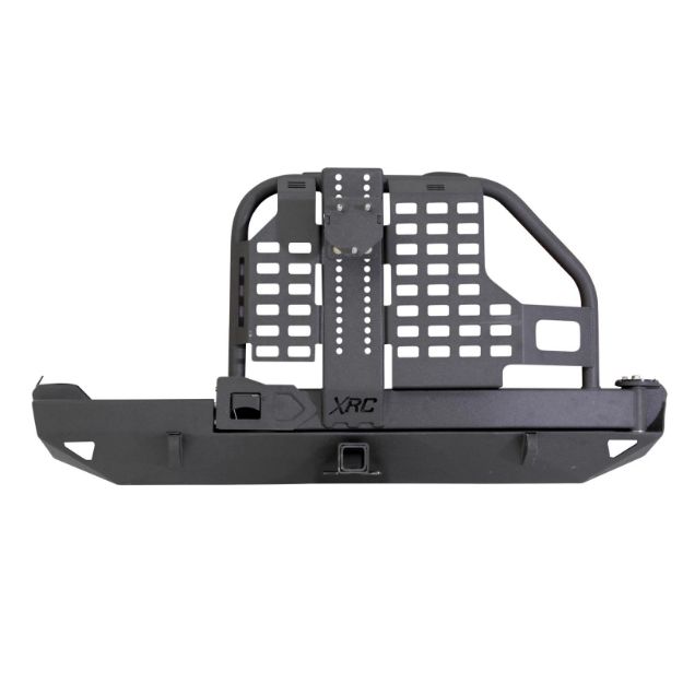 Picture of XRC Rear Bumper W/Hitch and Tire Carrier 84-01 Cherokee XJ Black Textured Smittybilt