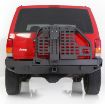Picture of XRC Rear Bumper W/Hitch and Tire Carrier 84-01 Cherokee XJ Black Textured Smittybilt