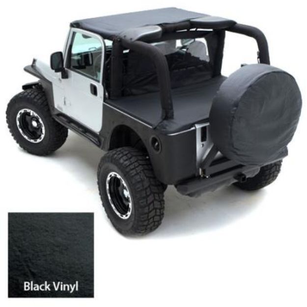 Picture of Standard Soft Top 55-75 Jeep CJ5, M38A1 Vinyl Black Smittybilt