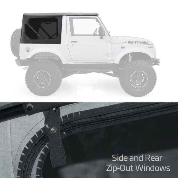 Picture of Soft Top 86-94 Suzuki Samurai OEM Replacement W/Zip Out Windows Smittybilt