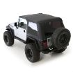 Picture of Bowless Soft Top Combo 97-06 Wrangler TJ OEM Replacement W/Tinted Windows Black Diamond Smittybilt