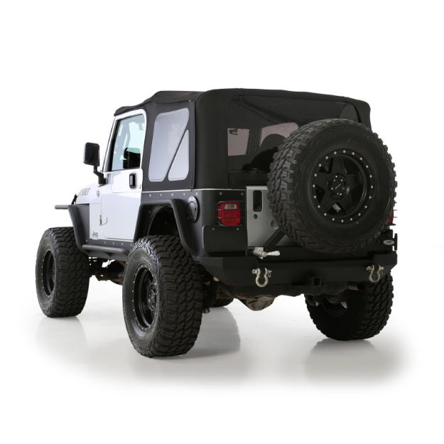 Picture of Soft Top Premium Canvas 97-06 Wrangler TJ OEM Replacement W/Tinted Windows Black Diamond Smittybilt