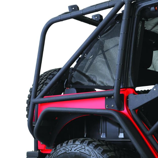 Picture of XRC Exoskeleton JK 4 Door 07-18 Jeep JK Wrangler Unlimited 4 Door Only Steel Black Powdercoat Smittybilt
