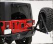 Picture of SRC Rear Bumper w/ 2 Inch Hitch Receiver and Tire Carrier 07-15 Wrangler JK Black Smittybilt