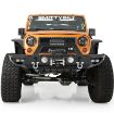 Picture of Jeep JK/JL Stryker Front Bumper Wings Black for 76730 Smittybilt