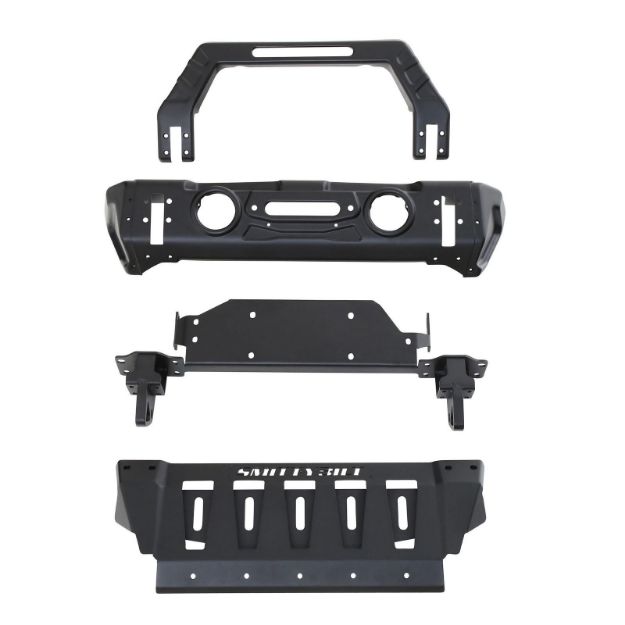 Picture of Jeep JK/JL Stryker Front Bumper Winch Mount D-Ring Mounts 2007-Present Wrangler JL/JK Black Smittybilt