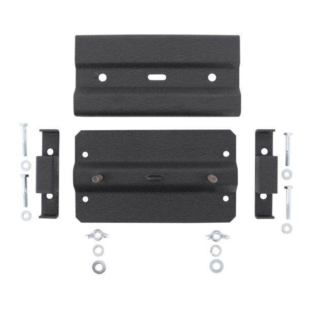 Picture of Axe And Shovel Mount w/Adapter Brackets For Roof Racks Accepts Padlock Black Smittybilt