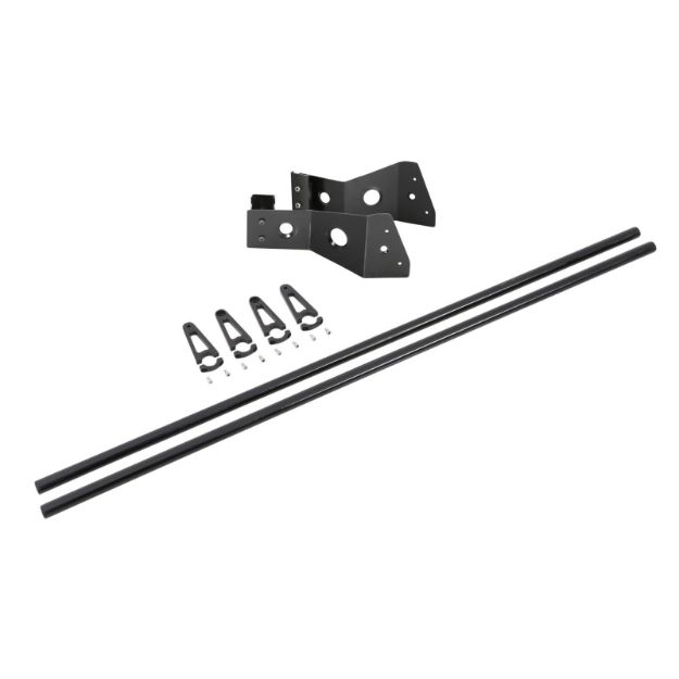 Picture of 4.5 Foot Light Bar Mount Kit For Defender Roof Rack 4 Light Tabs Black Smittybilt