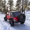 Picture of Jeep JKU Protek Bowless Top w/Tinted Windows Combo 2007-2018 Wrangler JK Unlimited 4-DR Black Smittybilt