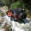 Picture of Jeep JKU Bowless Top w/Tinted Windows Combo 2007-2018 Wrangler JK Unlimited 4-DR Black Diamond Smittybilt