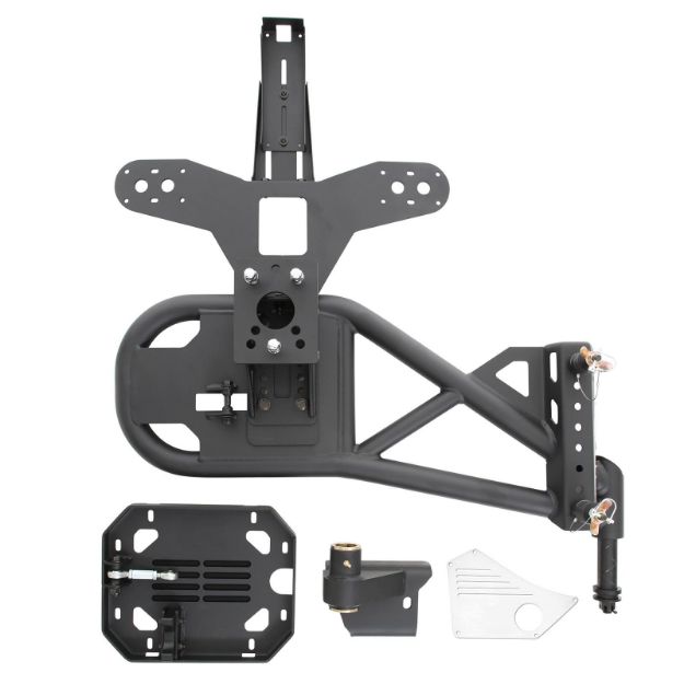 Picture of Jeep JK XRC/SRC Gen2 Tire Carrier 2007-2018 Wrangler JK/Unlimited Light Texture Black Smittybilt