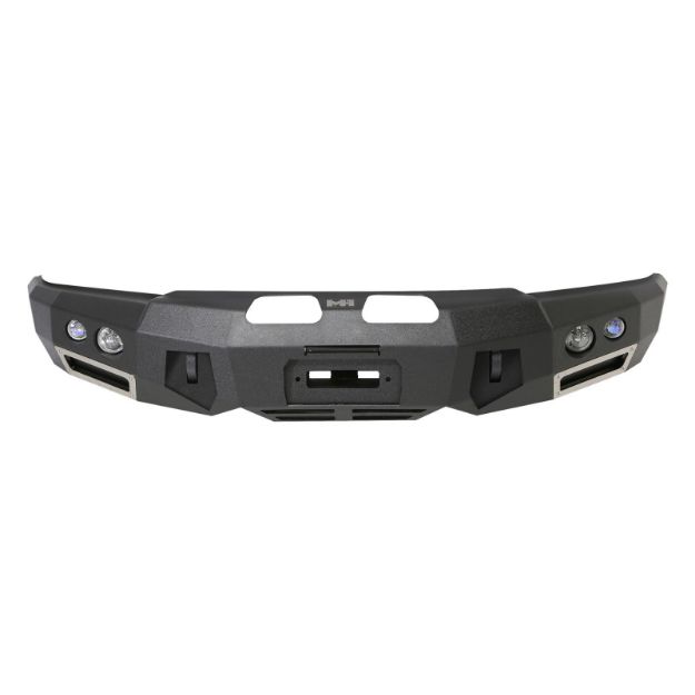 Picture of F150 M1 Front Bumper Winch Mount D-Ring Mounts Lights 2015-2017 F150 Black Smittybilt