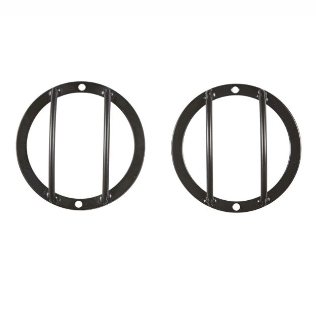 Picture of Jeep JK Euro Side Marker Light Guards Stainless Steel Black Pair Smittybilt