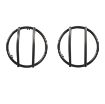 Picture of Jeep JK Euro Headlight Guards Stainless Steel Black Pair Smittybilt