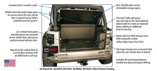 Picture of Jeep JK Deluxe Security Deck Enclosure 11-18 Tuffy Security