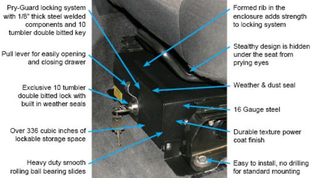 Picture of Jeep TJ/LJ 97-06 Conceal Carry Security Drawer (No Flip Seat) Tuffy Security