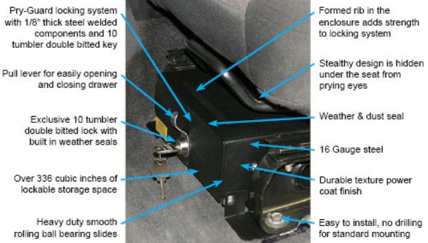 Picture of Jeep TJ/LJ 97-06 Conceal Carry Security Drawer (No Flip Seat) Tuffy Security