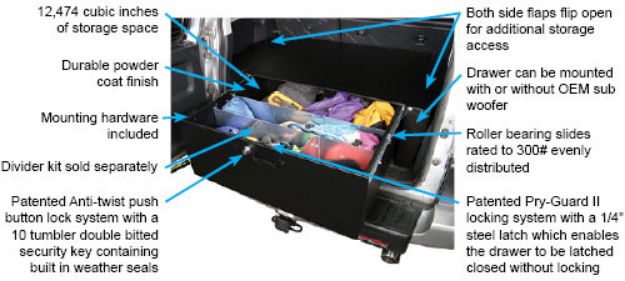 Picture of Toyota FJ Cruiser 07-14 Security Cargo Drawer Tuffy Security