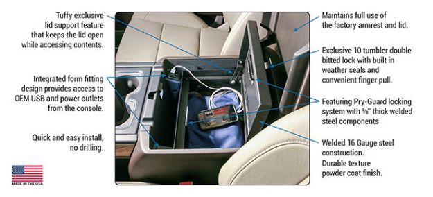 Picture of GM Truck and SUV 14-18 Security Console Insert Tuffy Security