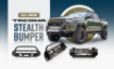 Picture of 16-Up Tacoma Stealth Bumper 32 Inch LED Bar Combo Beam Bumper Light Bar-Blue-Small 32 Inch Combo Beam with Relocation Mounts Bumper Light Bar Switch No Winch No D-Ring Cali Raised LED
