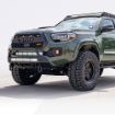 Picture of 16-Up Tacoma Stealth Bumper 32 Inch LED Bar Combo Beam Bumper Light Bar-Blue-Small Relocation Mounts Only Bumper Light Bar Switch No Winch No D-Ring Cali Raised LED