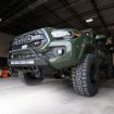 Picture of 16-Up Tacoma Stealth Bumper 32 Inch LED Bar Combo Beam Bumper Light Bar-Blue-Small Relocation Mounts Only Bumper Light Bar Switch No Winch No D-Ring Cali Raised LED