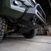 Picture of 16-Up Tacoma Stealth Bumper 32 Inch LED Bar Combo Beam Bumper Light Bar-Blue-Small Relocation Mounts Only No Second Switch No Winch No D-Ring Cali Raised LED