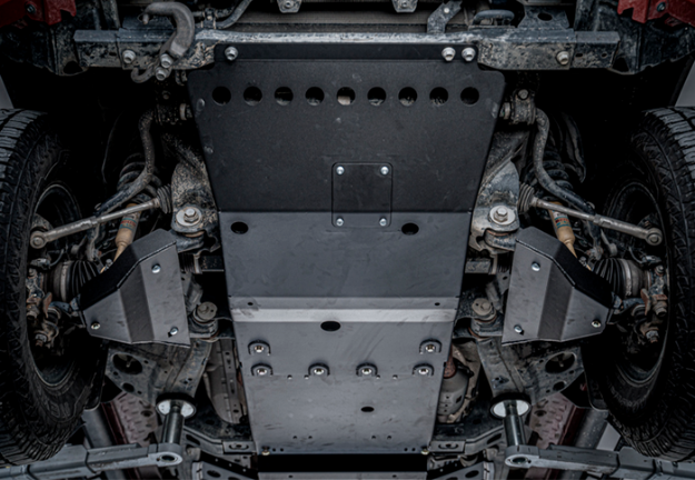 Picture of 2005-2015 Toyota Tacoma Complete Skid Plate Collection - Steel Powdercoat Cali Raised LED