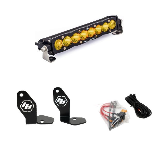 Picture of Polaris Pro-R S8 10 inch Hood Mount Kit Amber Baja Designs