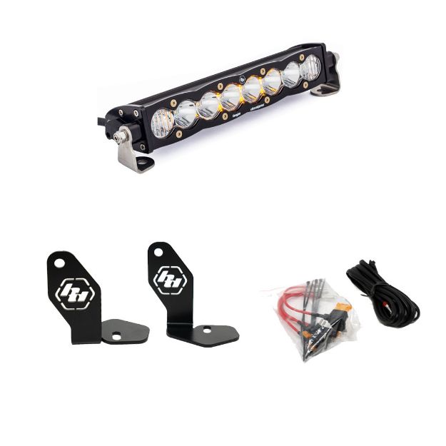 Picture of Polaris Pro-R S8 10 Inch Hood Mount Kit Clear Baja Designs